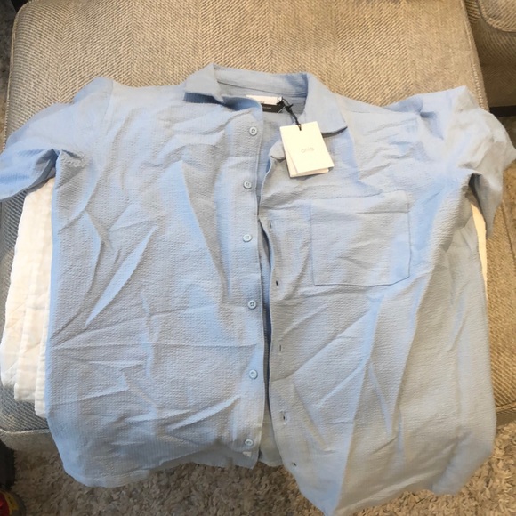 Designer Onia Seersucker Camp Shirt - Picture 1 of 3